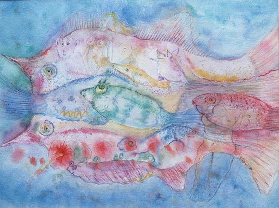 Mittelmeerfisch - 28 x 38 - Aquarell - 1998