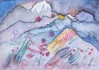 Und in dem Schneegebirge - 39 x 54 - Aquarell, Gouache - 1999